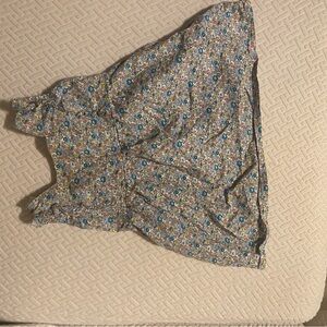 Floral Kids Casual Dress - Blue and Yellow